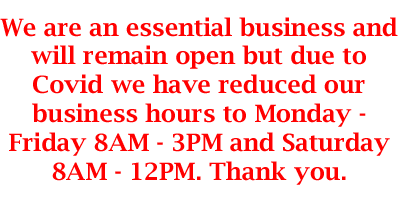 Reduced hours due to covid